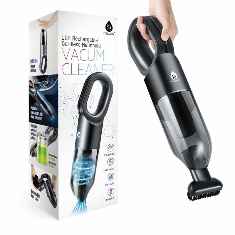 USB RECHARGEABLE CORDLESS HANDHELDS VACUUM CLEANER image