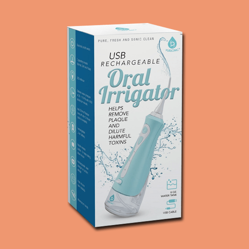 USB Rechargeable Oral Irrigator Water Flosser Blue image