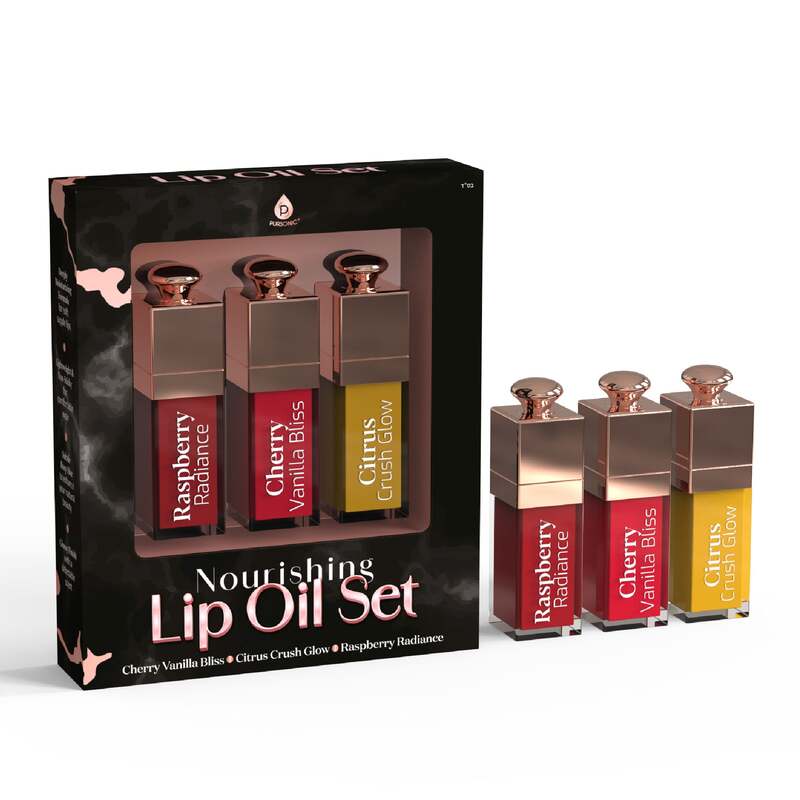 Pursonic Nourishing Lip Oil Set – 3-Flavors of Moisturizing Shine image