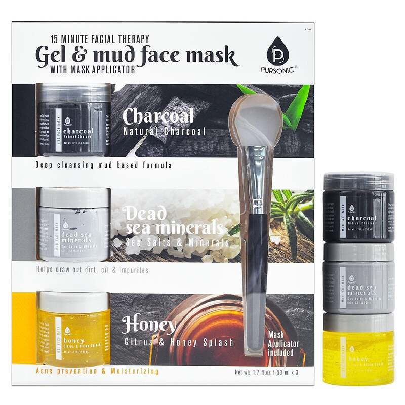 3 Pack Facial Therapy Mud Face Mask with Mask Applicator image