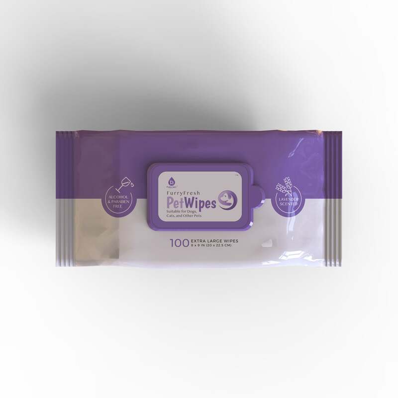 Furry Fresh Pet Wipes - Lavender Scented, 100 Extra Large Wipes image