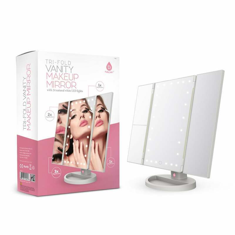 Tri-Fold Vanity Makeup Mirror image