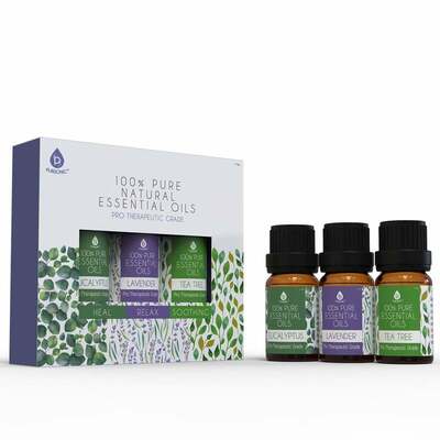 3 pack of 100% Pure Essential Oils (Eucalyptus, Lavender & Tea Tree) image
