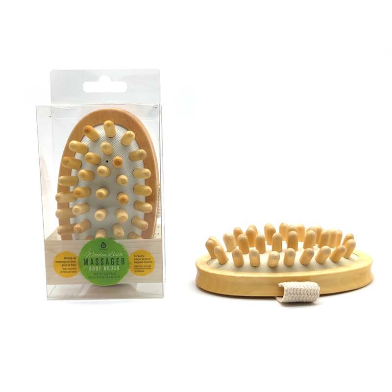 Rubber Massager with Lotus Wooden Handle image