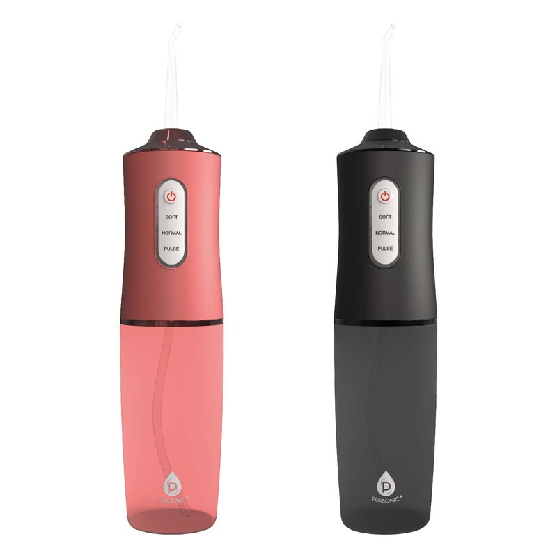 Him’s and Her’s – Pursonic USB Rechargeable Water Flossers (Black & Pink) image