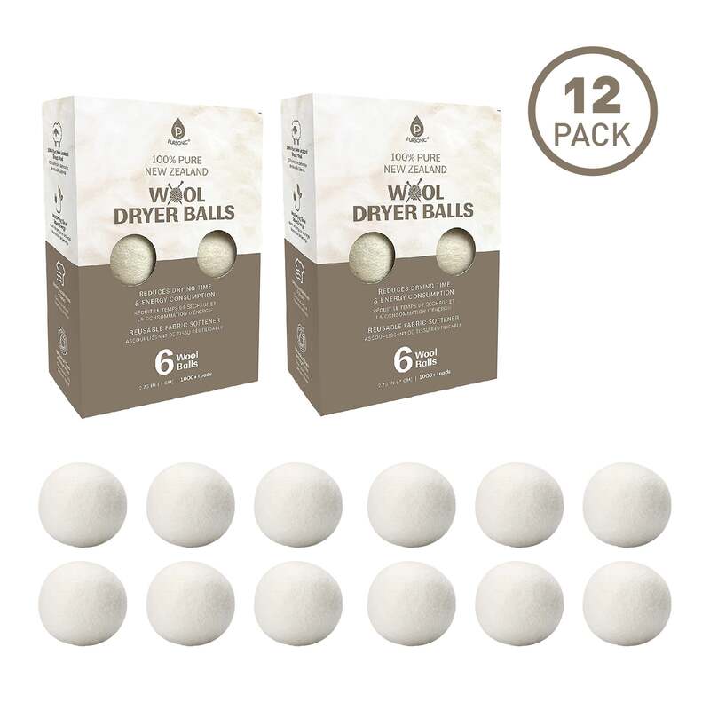 Pursonic 100% Pure New Zealand Wool Dryer Balls - 12 Pack image