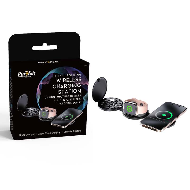 Pursonic 5-in-1 Folding Wireless Charging Station – Power Everything, All at Once image