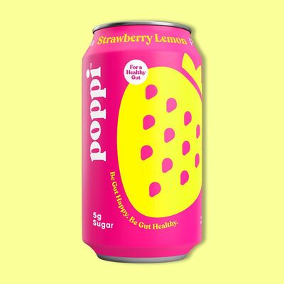 Strawberry Lemon Prebiotic Soda 12 fl oz image