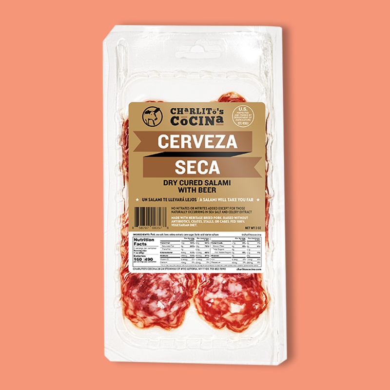 Cerveza Seca - Dry Cured Salami with Beer 3 oz image