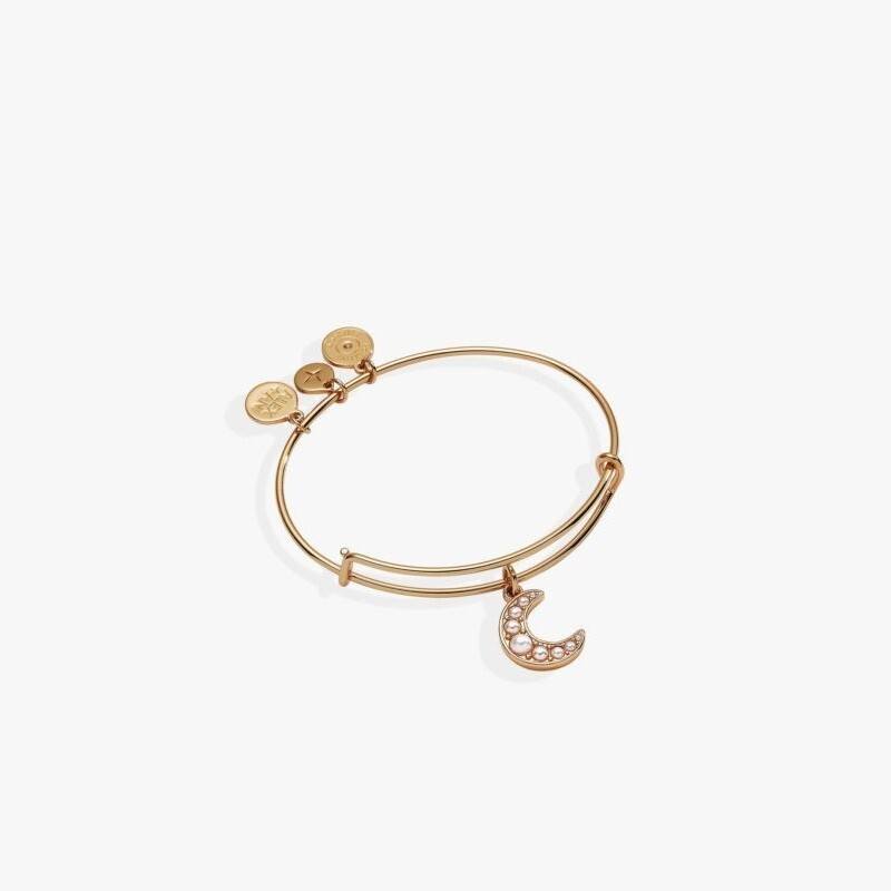 Pearl Moon Bangle - Gold image