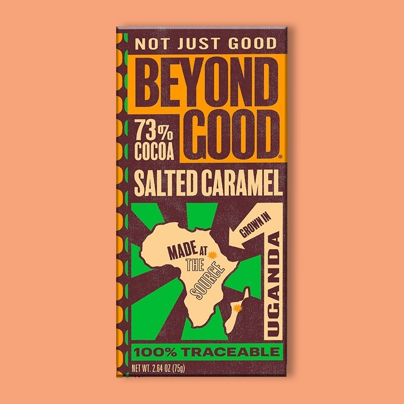 Salted Caramel Dark Chocolate Bar 2.64 oz image