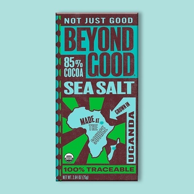Uganda Sea Salt Dark Chocolate Bar 2.64 oz