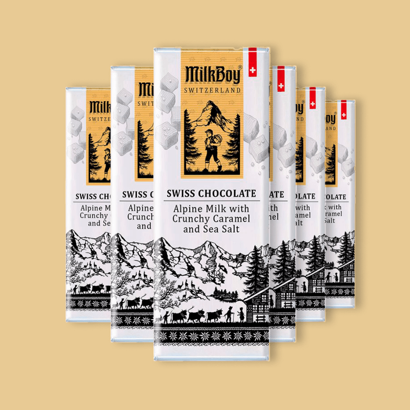  Crunchy Caramel & Sea Salt  Swiss Alpine Milk Chocolate 1.4 oz (Pack of 6) image