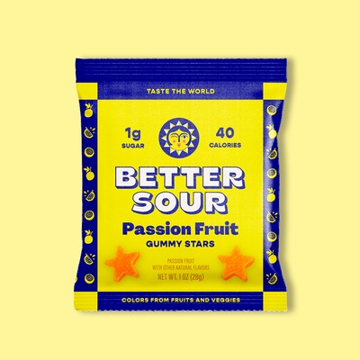 Passion Fruit Sour Gummy Candy 1 oz