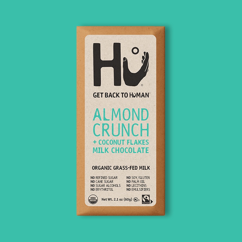 Almond Crunch + Coconut Milk Chocolate Bar 2.1 oz image