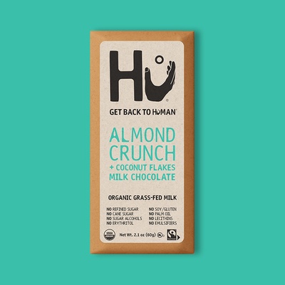Almond Crunch + Coconut Milk Chocolate Bar 2.1 oz