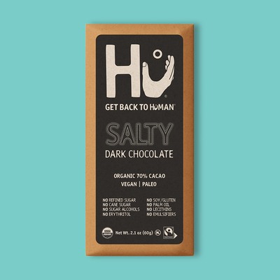 Salty Dark Chocolate Bar 2.1 oz (Pack of 6)