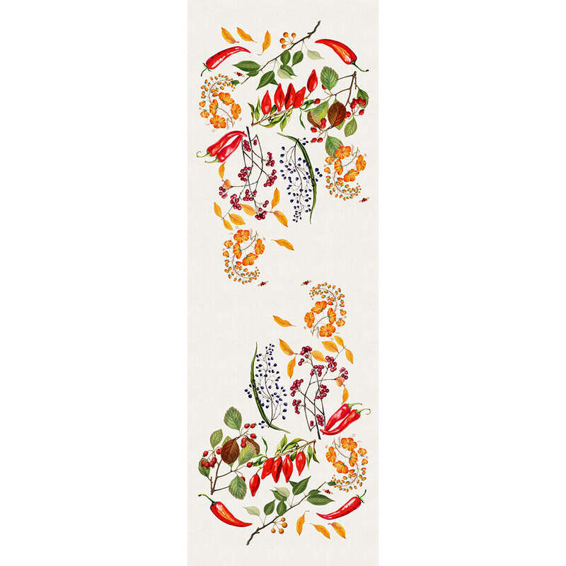 Piments Doux Caliente Tablerunner, Cotton-Linen Blend image