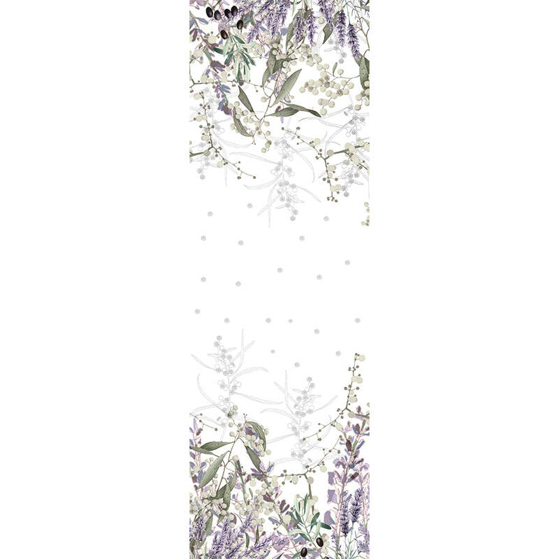 Parfum De Lavande Mauve Tablerunner, Cotton-Linen Blend image
