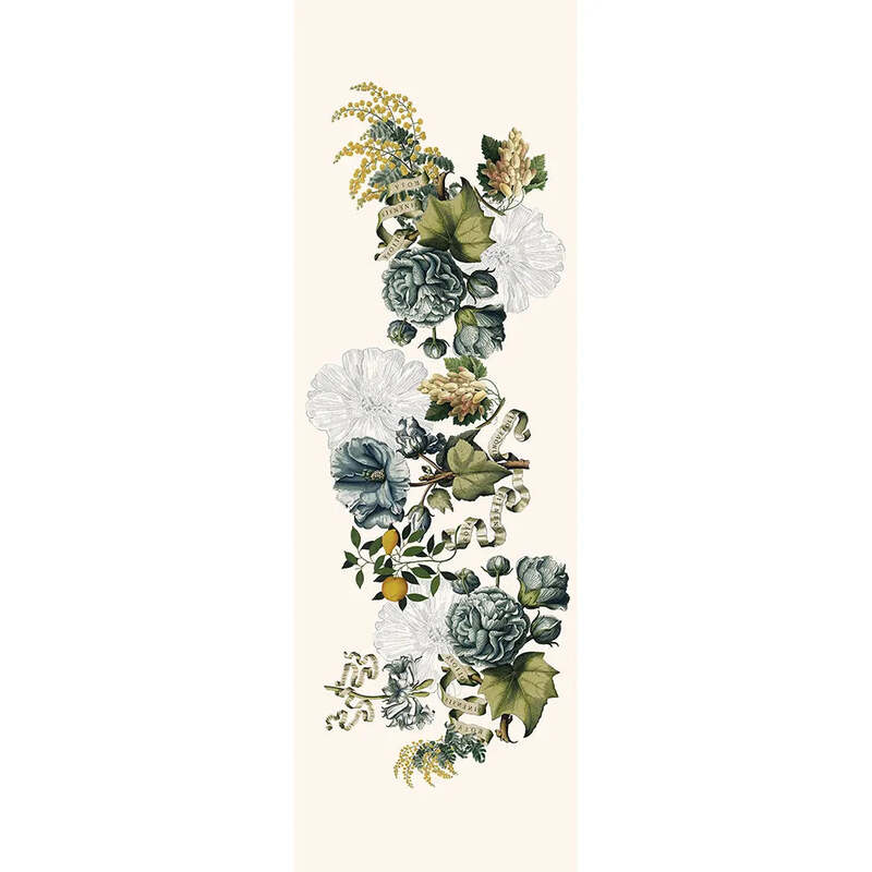 Giardino Natural 61" Long Tablerunner, Cotton-Linen Blend image