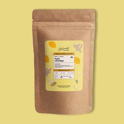 Organic Lemon Ginger - Compostable Pyramid Tea Bags, 5 Ct 0.52 oz image