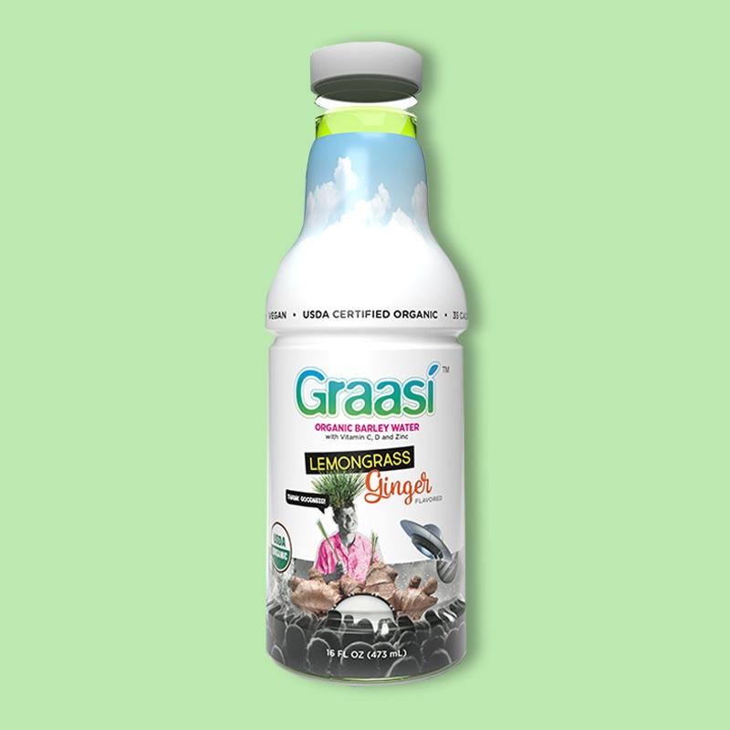 Lemongrass Ginger Organic Barley water 16 fl oz image