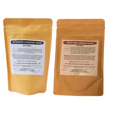Activated Charcoal + Mud & Arnica Facial Masks Bundle image