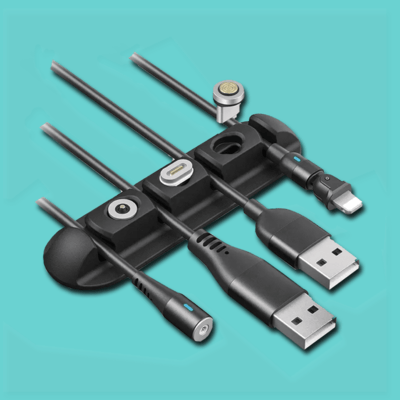 Cable Organizer | Minimalist Desk Setup | Peel & Stick image