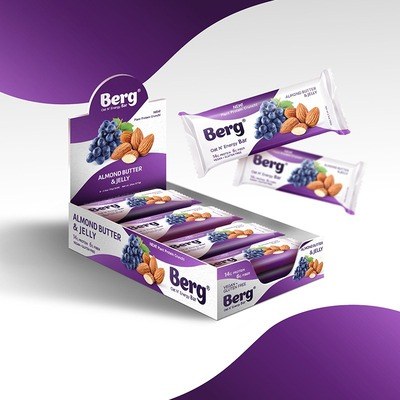 Berg Bar Almond Butter and Jelly - Plant Protein Crunch - Box of 8