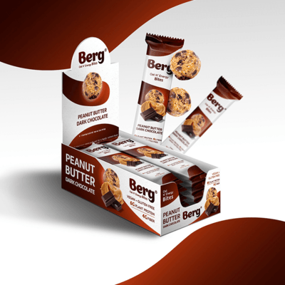Berg Bites Peanut Butter Dark Chocolate - Box of 8