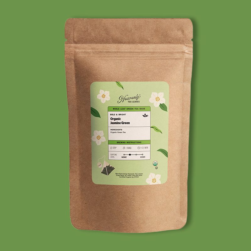 Organic Jasmine Green - Compostable Pyramid Tea Bags, 5 Ct 0.35 oz image