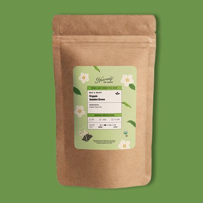 Organic Jasmine Green - Compostable Pyramid Tea Bags, 5 Ct 0.35 oz image