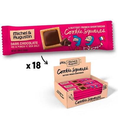 Cookie Squares - Dark Chocolate Sea Salt - 18 Bars