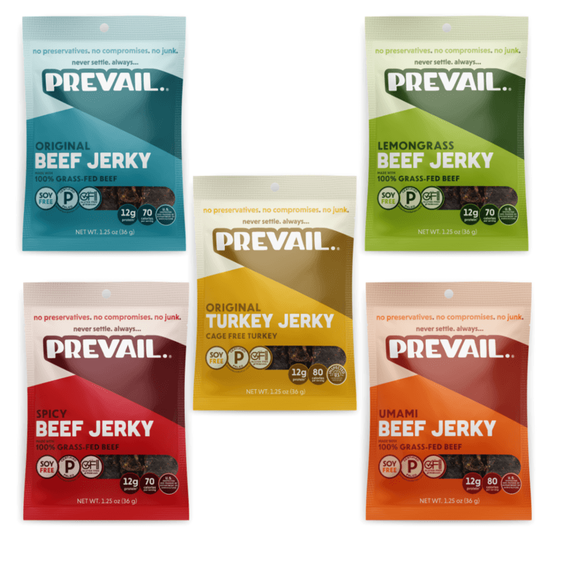 PREVAIL Jerky Variety Pack, Pack of 5 image