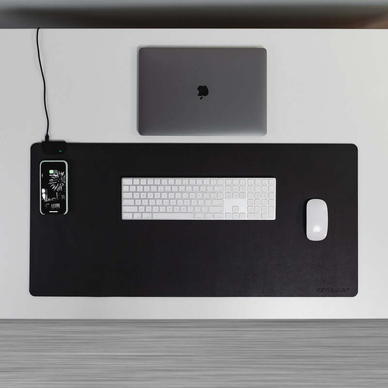 TaskPad | Built-In Wireless Charger | Water-Resistant Desk Mat image