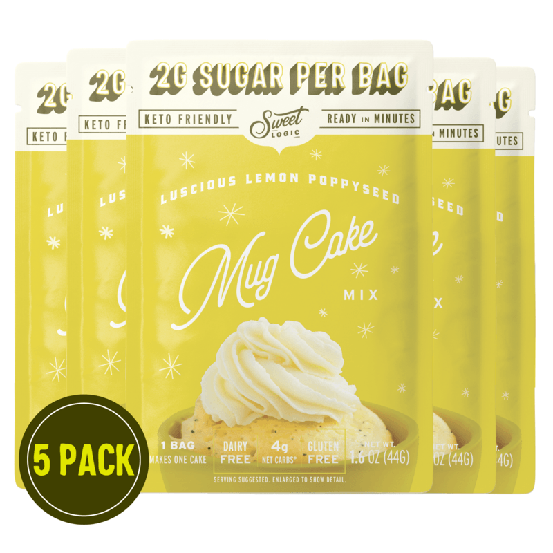 Keto Lemon Poppy Seed Mug Cake (4-Pack) Low Carb, Low Sugar, Gluten Free image