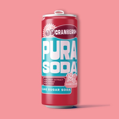 Cranberry Sparkling Flavored Soda 10.1 fl oz image
