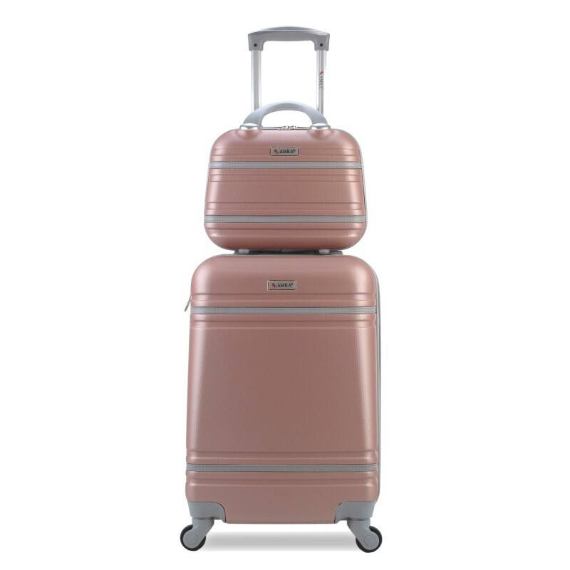 Varsity 2-Piece Carry-On Cosmetic Set, Rose Gold image