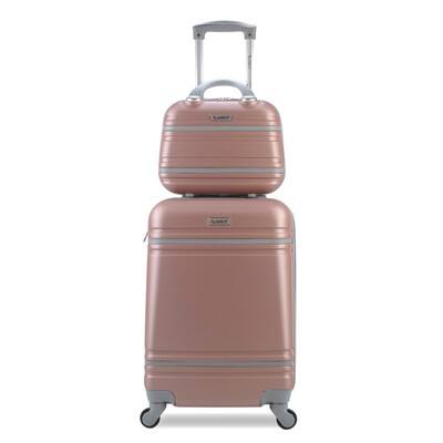 Varsity 2-Piece Carry-On Cosmetic Set, Rose Gold
