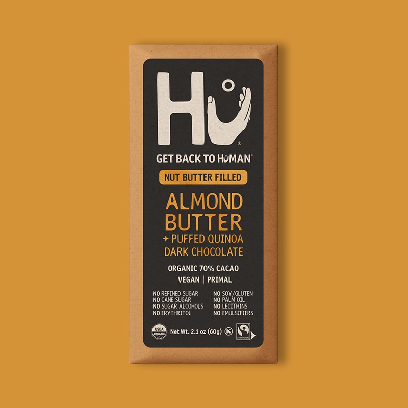 Almond Butter + Puffed Quinoa Dark Chocolate Bar 2.1 oz image
