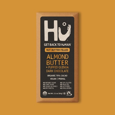 Almond Butter + Puffed Quinoa Dark Chocolate Bar 2.1 oz image
