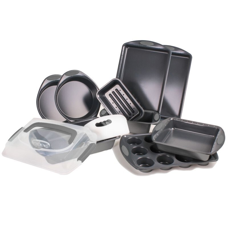 11 - Piece Perfect Slice Bakeware Set - (Grey) image