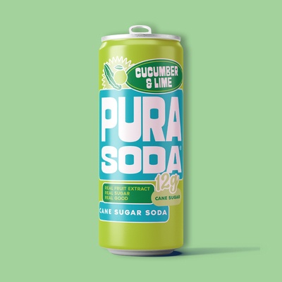 Cucumber & Lime Sparkling Flavored Soda 10.1 fl oz image