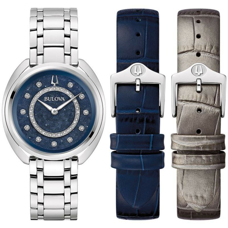 Ladies Crystal Duality Boxed Set SS Bracelet Watch image