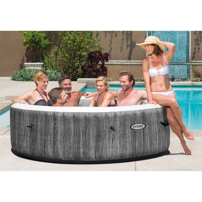 Greywood Deluxe 6 Person Inflatable Hot Tub Spa w/ Jets image