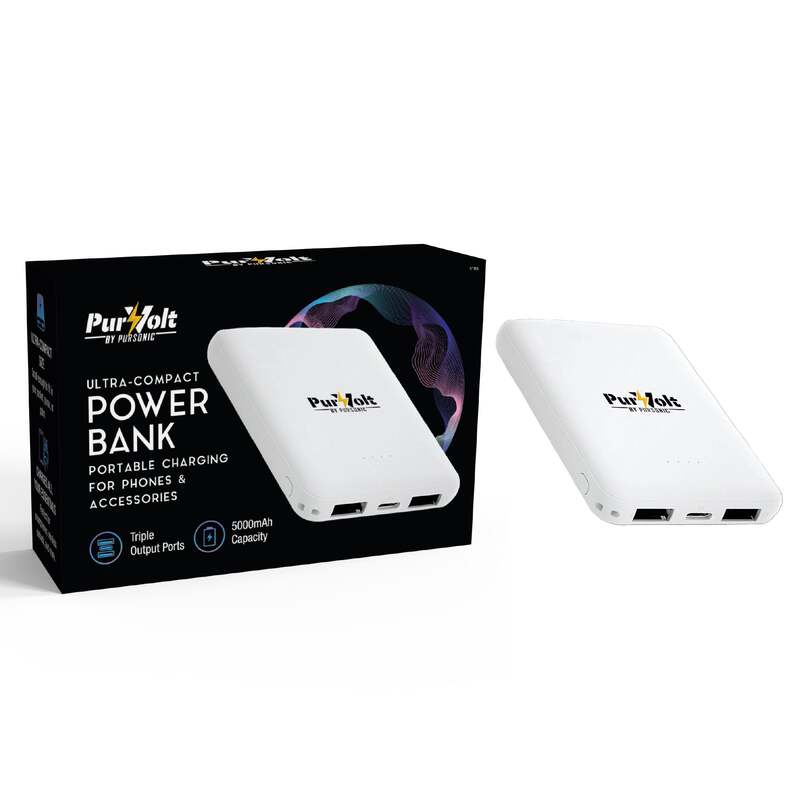 Pursonic Ultra-Compact Wireless Power Bank – 5000mAh Portable Charger with Wireless Output image