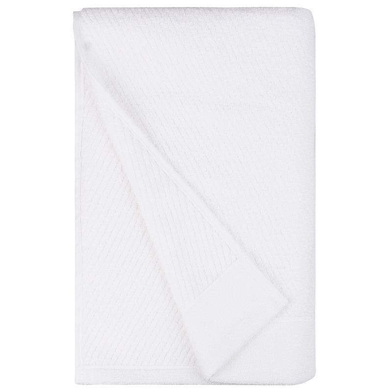 Tailored 2Pcs Set Bath Towel - (White) image