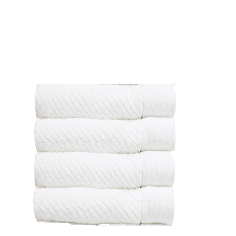 Tailored 4Pcs Set Hand Towel - (White) image