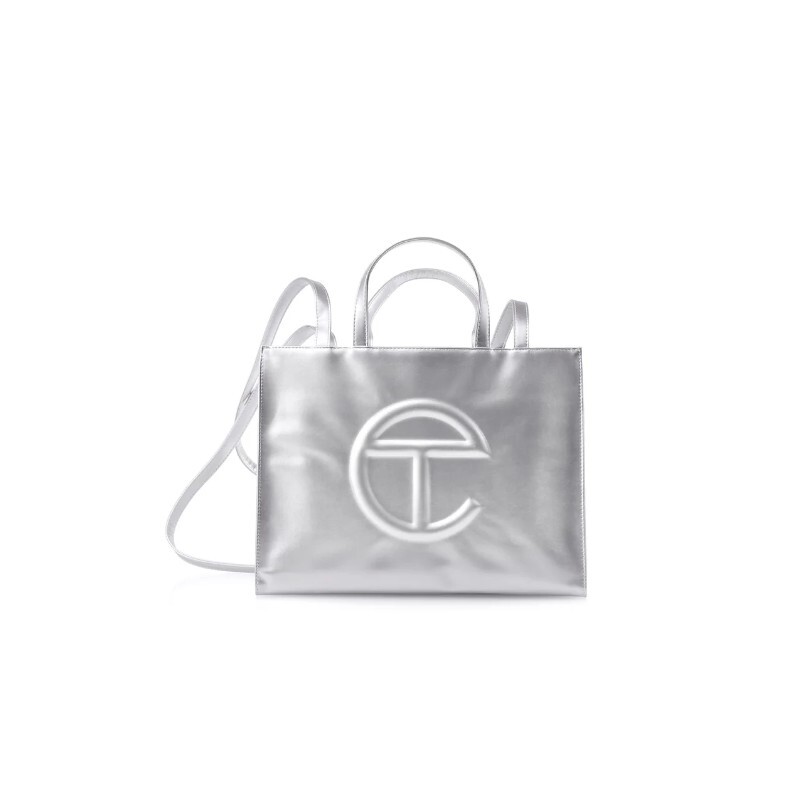 TELFAR SILVER LARGE SHOPPING BAG image