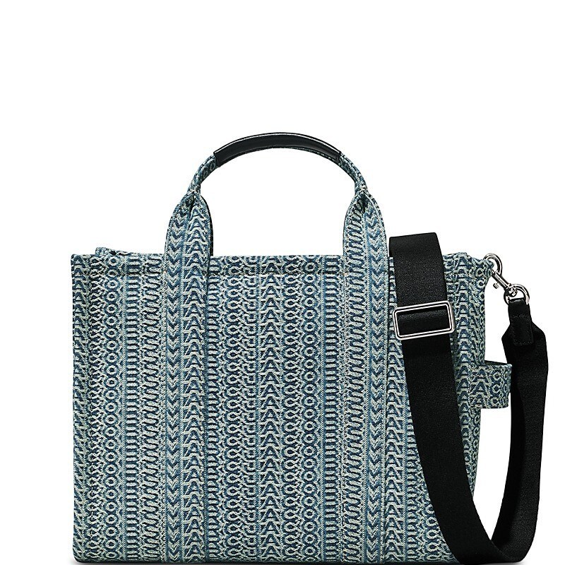 The Medium Tote Monagram Sun Fadded Denim image